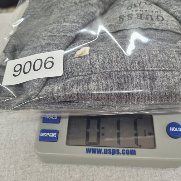 Guess Shirt Mens XL Heathered Grey Knit Long Sleeve Button Up Pocket Stretch - Picture 12 of 12